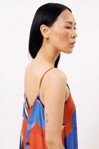 Abito lungo Aria - Rosso e viola