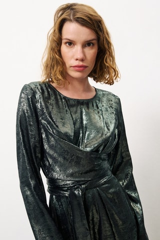 Abito lungo Clarina - Verde scuro