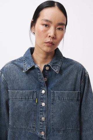 Abito a camicia in jeans Domittille - Blu