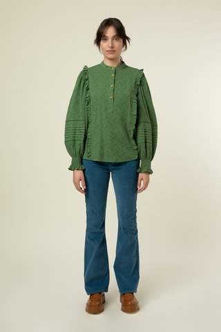 Blusa in lino Shirley - Kaki