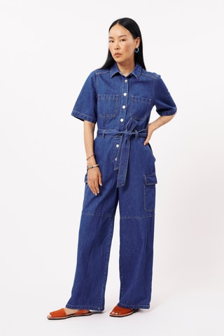 Tuta in jeans Akila - Indaco