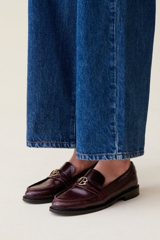 Leren Mocassins - Bordeauxrood