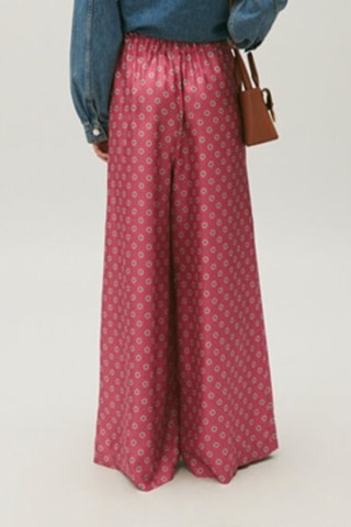 Broek Wide Legs - Frambozenrood