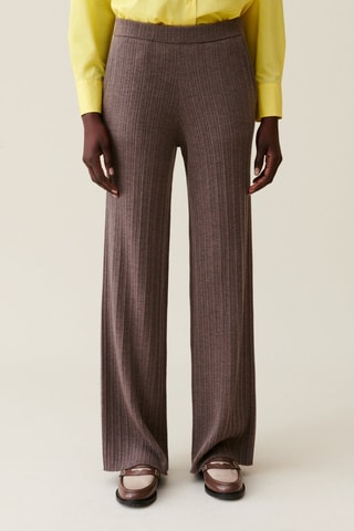 Wollen Broek Wide Legs - Taupe