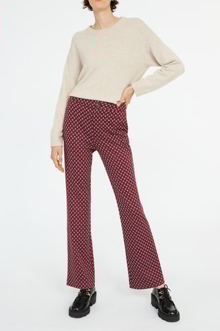 Broek Wide Legs Bordeauxrood