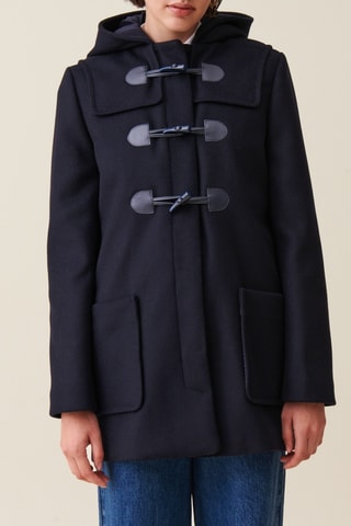 Wollen Dufflecoat - Marineblauw