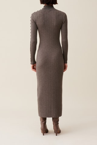 Wollen Trui-jurk - Taupe