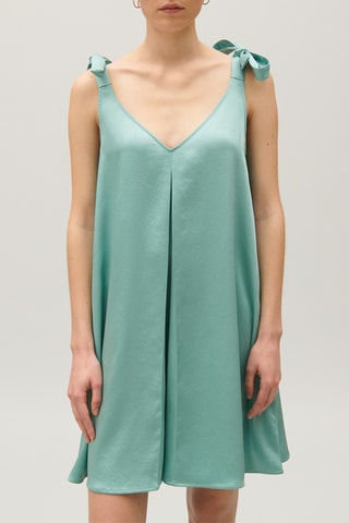 Rechte Jurk - Zeegroen