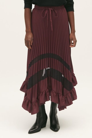 Plissérok - Bordeauxrood