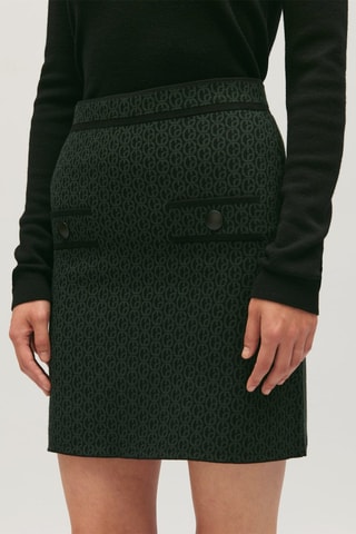 Rechte Rok Hoge Taille - Zwart en Kaki