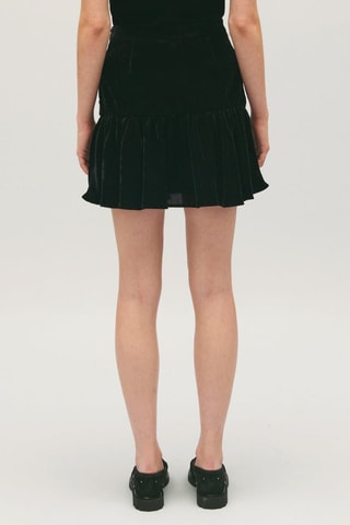 Velours Minirok - Zwart