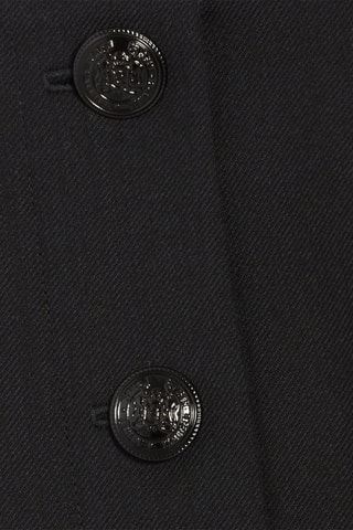 Jupe plissée en laine taille haute - Noir