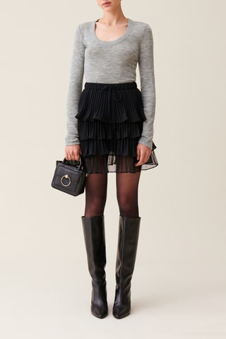 Rok met Ruches - Zwart