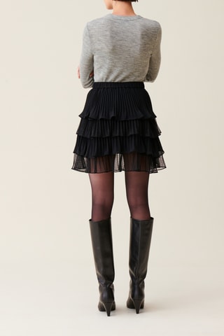 Rok met Ruches - Zwart