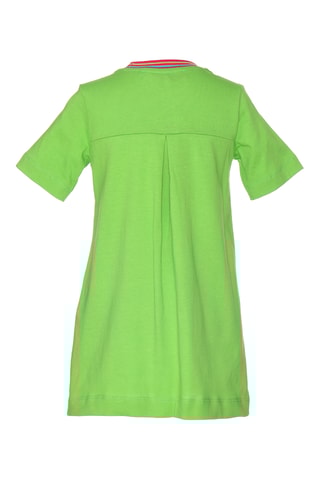 Robe t-shirt - Vert clair et fuchsia