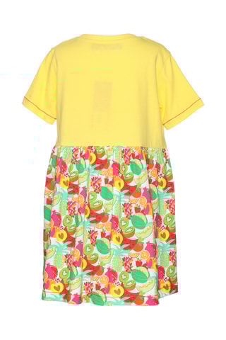 Robe trompe-l’œil - Jaune et rouge