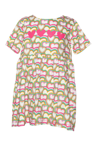 Robe - Blanc et fuchsia