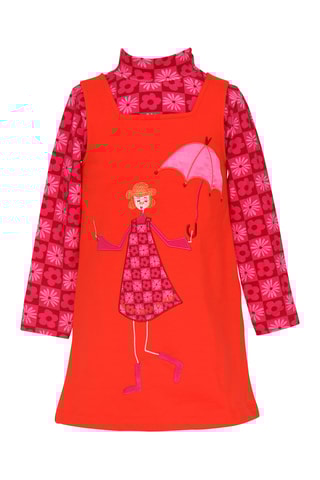 Robe trompe-l’oeil - Orange