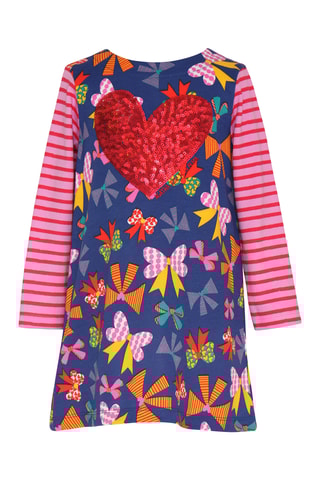 Robe - Bleu marine et rose