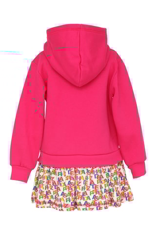 Robe trompe-l’œil à capuche - Fuchsia