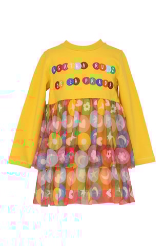 Robe trompe-l’œil - Jaune et rouge