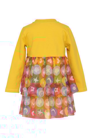 Robe trompe-l’œil - Jaune et rouge