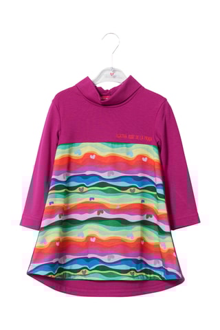 Robe - Fuchsia et turquoise