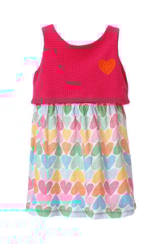 Abito bimateriale - Rosa