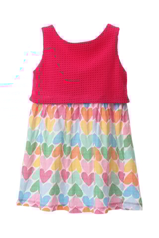 Abito bimateriale - Rosa