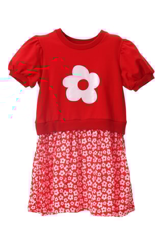 Abito effetto trompe-l’œil - Rosso