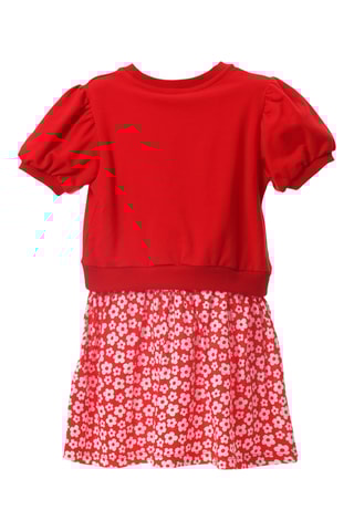 Abito effetto trompe-l’œil - Rosso