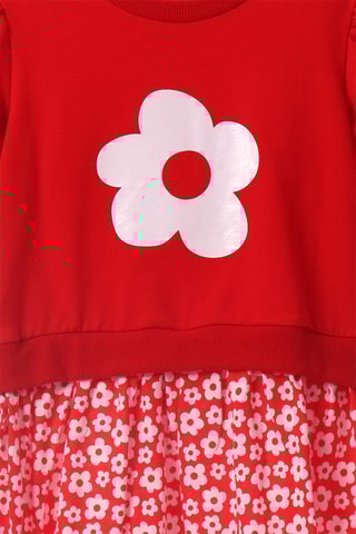 Abito effetto trompe-l’œil - Rosso