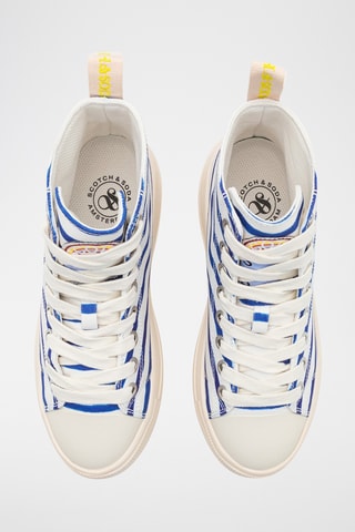 Baskets montantes plateformes - Bleu cobalt