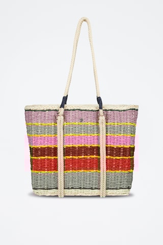 Cabas - Beige et rouge