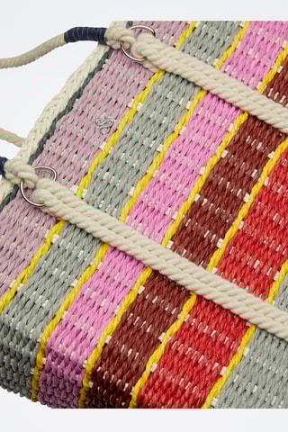 Cabas - Beige et rouge