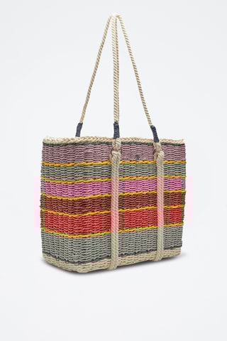 Cabas - Beige et rouge