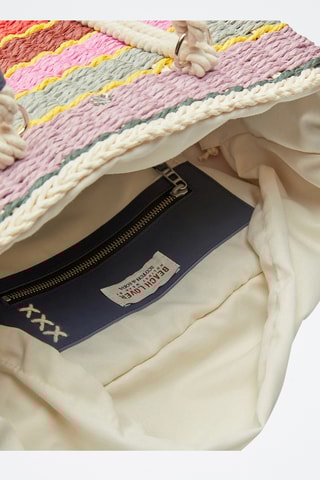 Cabas - Beige et rouge