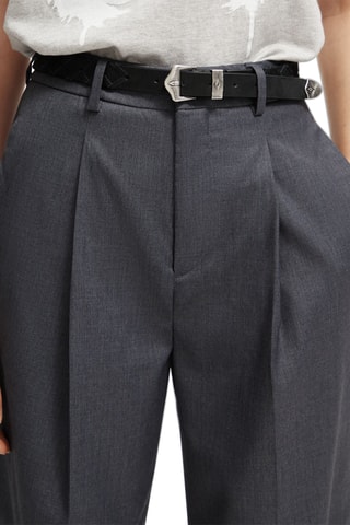 Ceinture en cuir - Noir et argenté