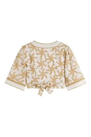 Crop top en lin - Beige