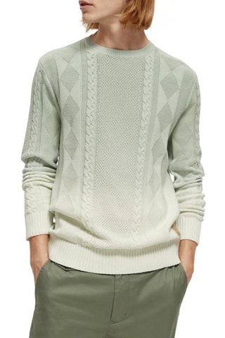 Pull dip and dye en coton biologique - Vert d’eau