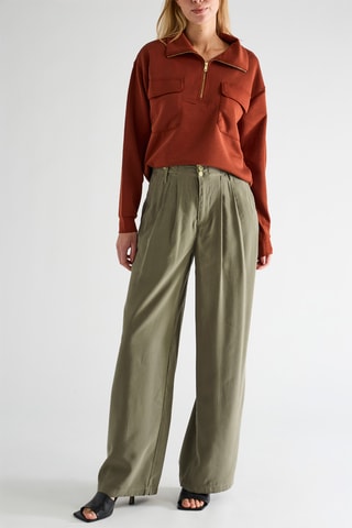 Pantalon wide legs - Kaki