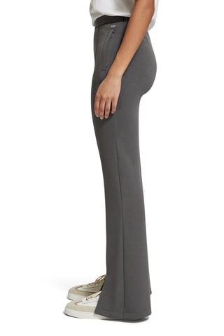 Pantalon flare taille haute - Gris