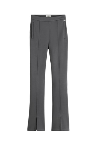 Pantalon flare taille haute - Gris