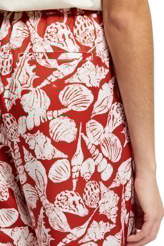 Pantalon ample - Rouge brique et écru