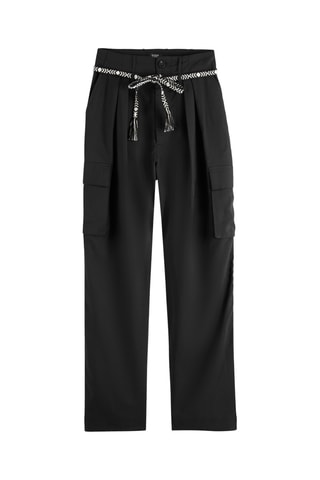 Pantalon relaxed taille haute - Noir