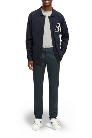 Chino en coton biologique Bleu marine