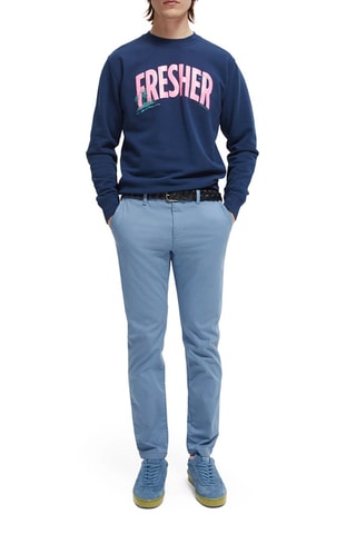 Chino en coton biologique classic fit - Bleu