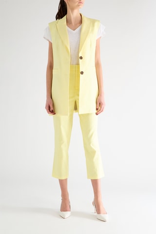 Chino en coton biologique - Jaune pâle