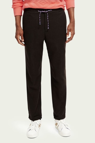 Pantalon regular en laine - Noir