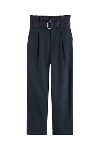 Pantalon taille haute - Bleu marine